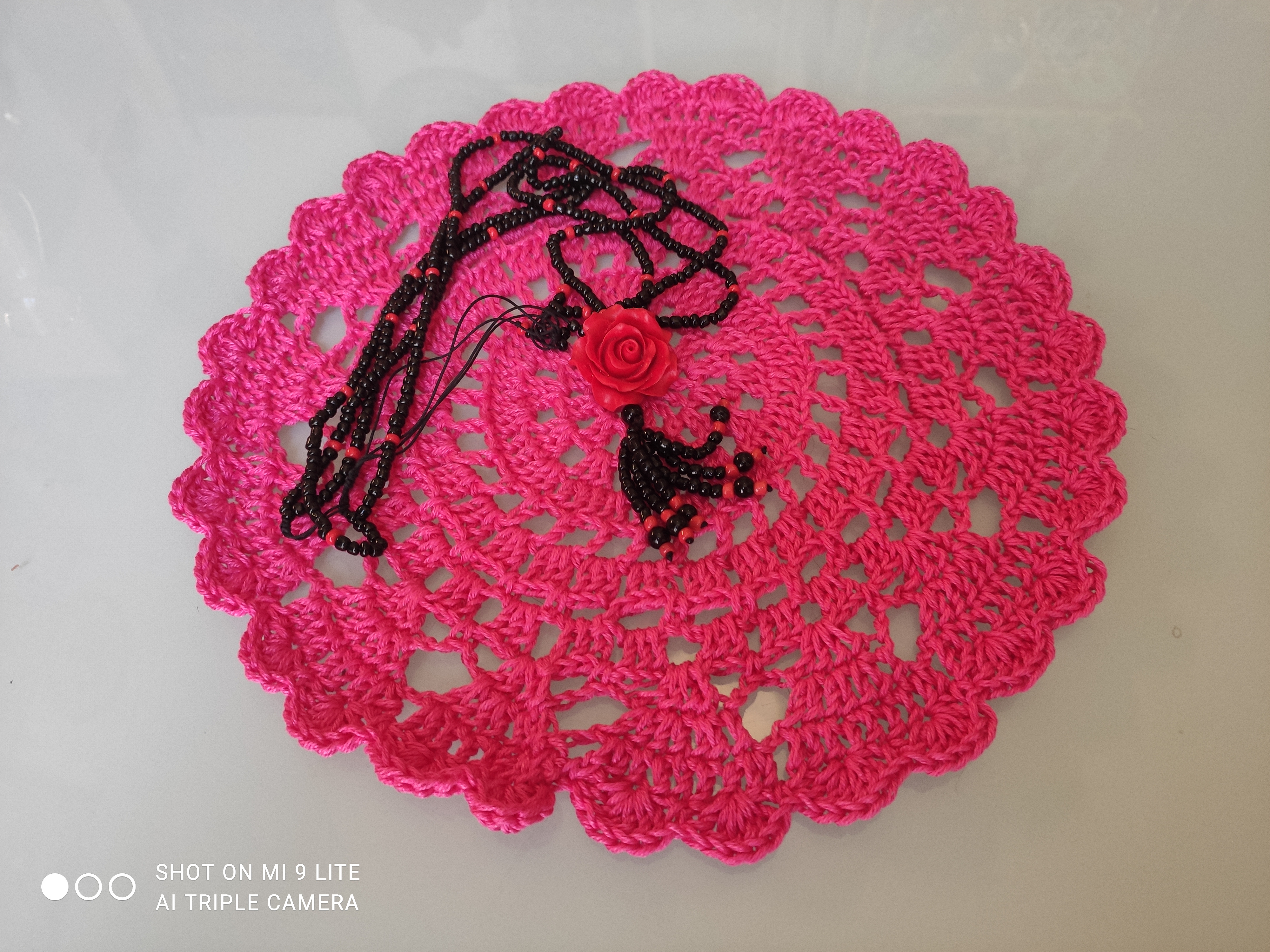 Napperon avec les petits coeurs 