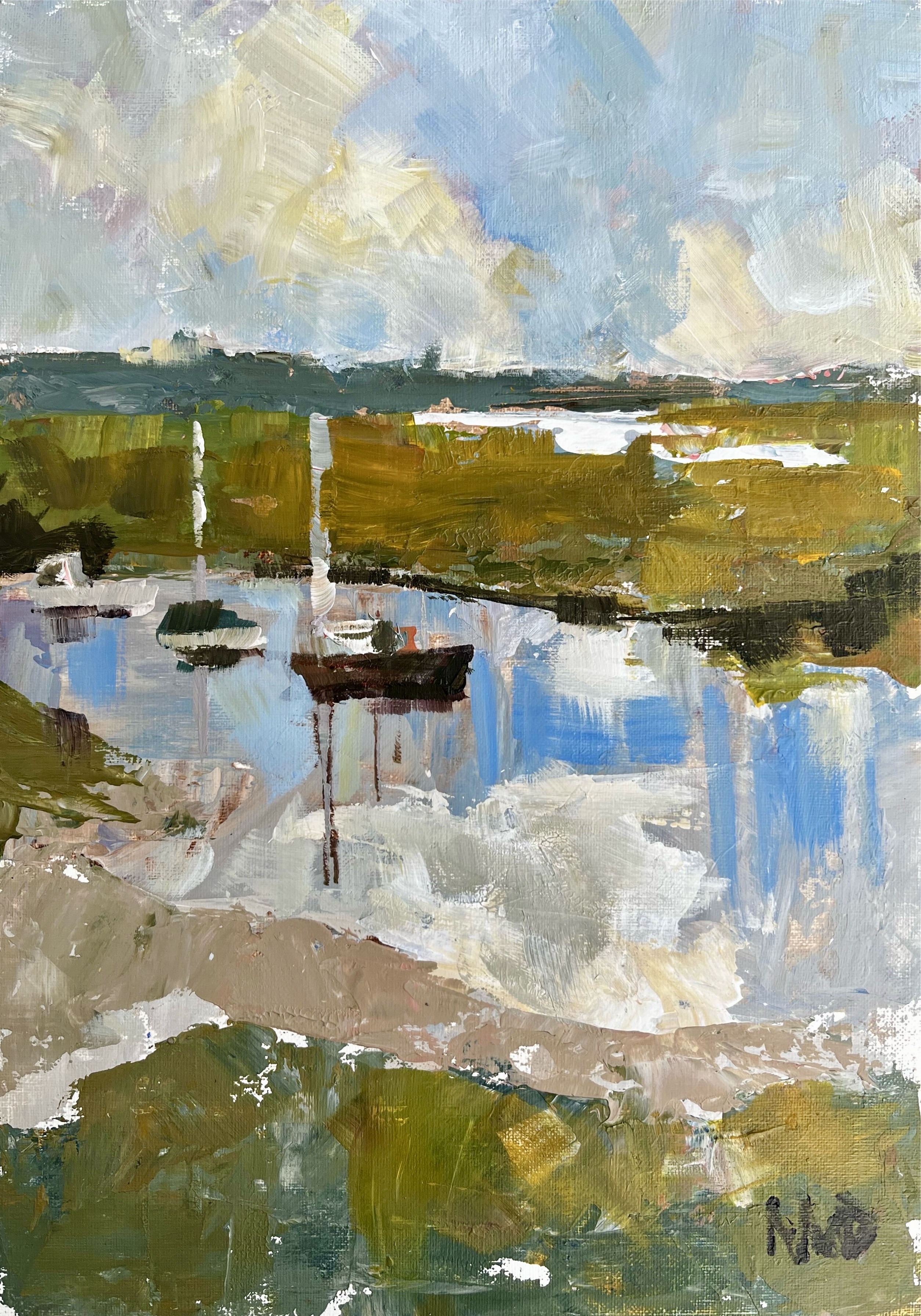 'Reflections in the Creek' Brancaster Staithe Norfolk
