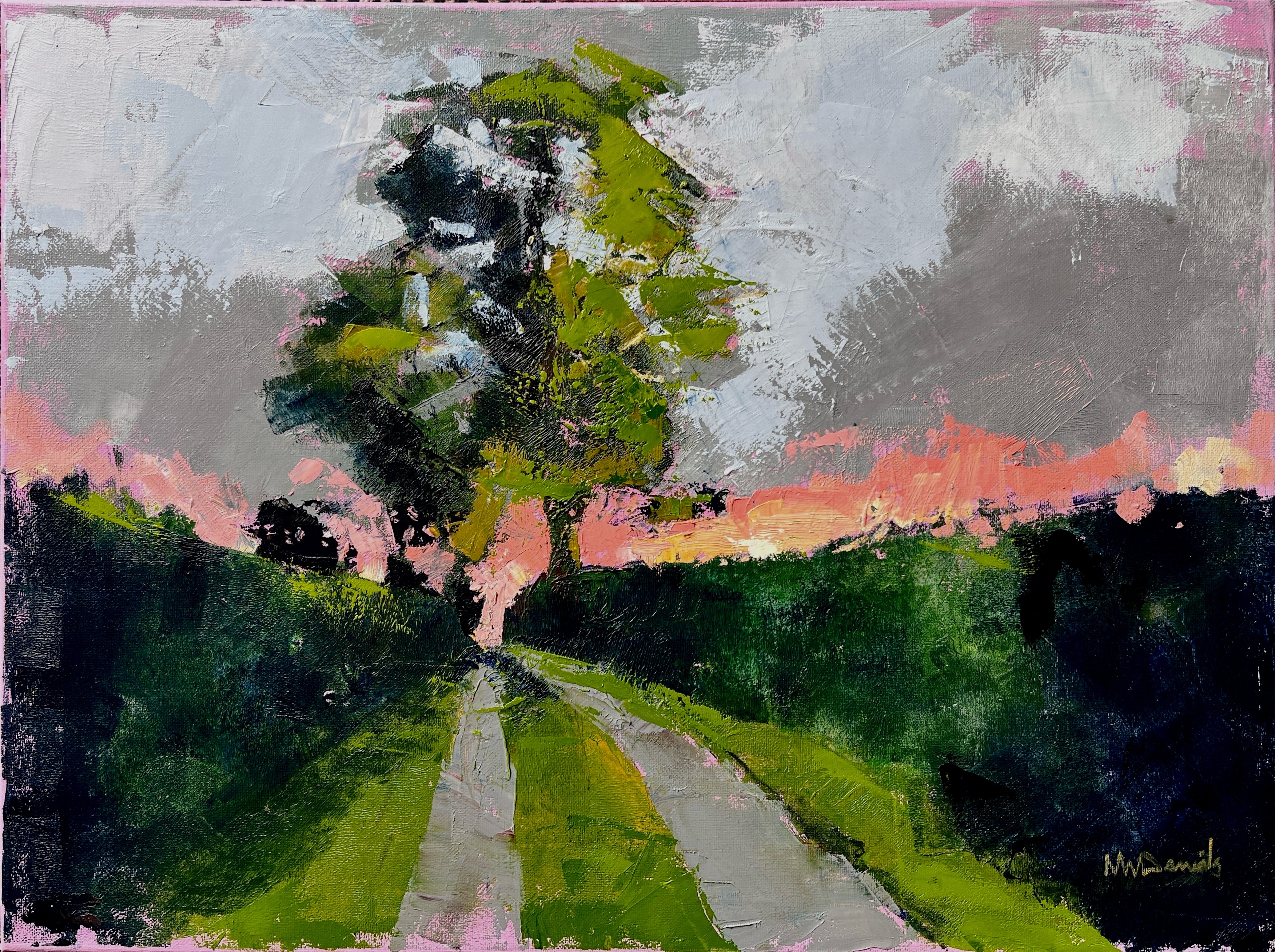 SOLD - Sunset over Country Lane North Yorkshire