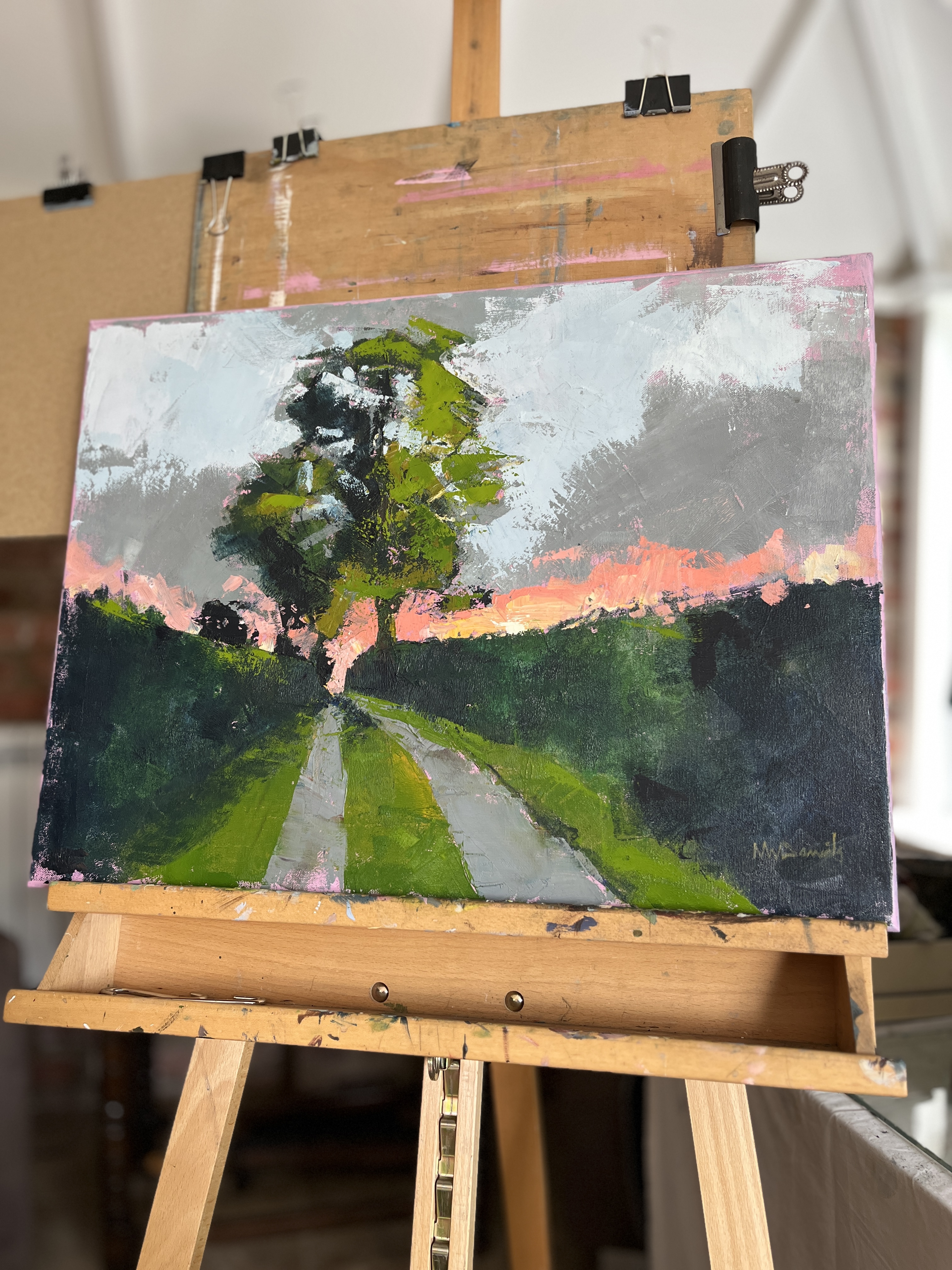 SOLD - Sunset over Country Lane North Yorkshire