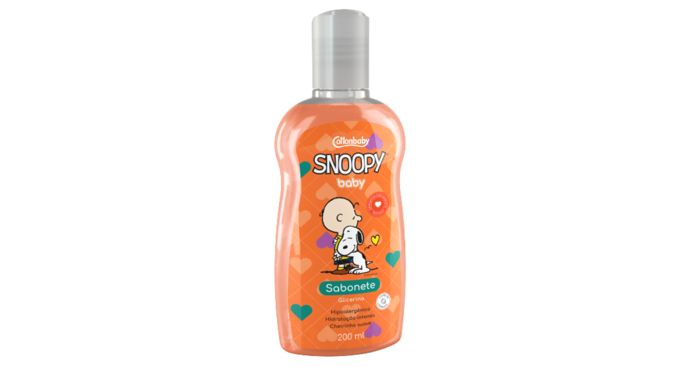 Sabonete Cottonbaby Snoopy Baby Glicerina 200 ml