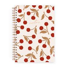 Cherry Pattern Spiral Notebook