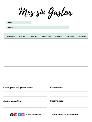 Plantilla Mes sin Gastar