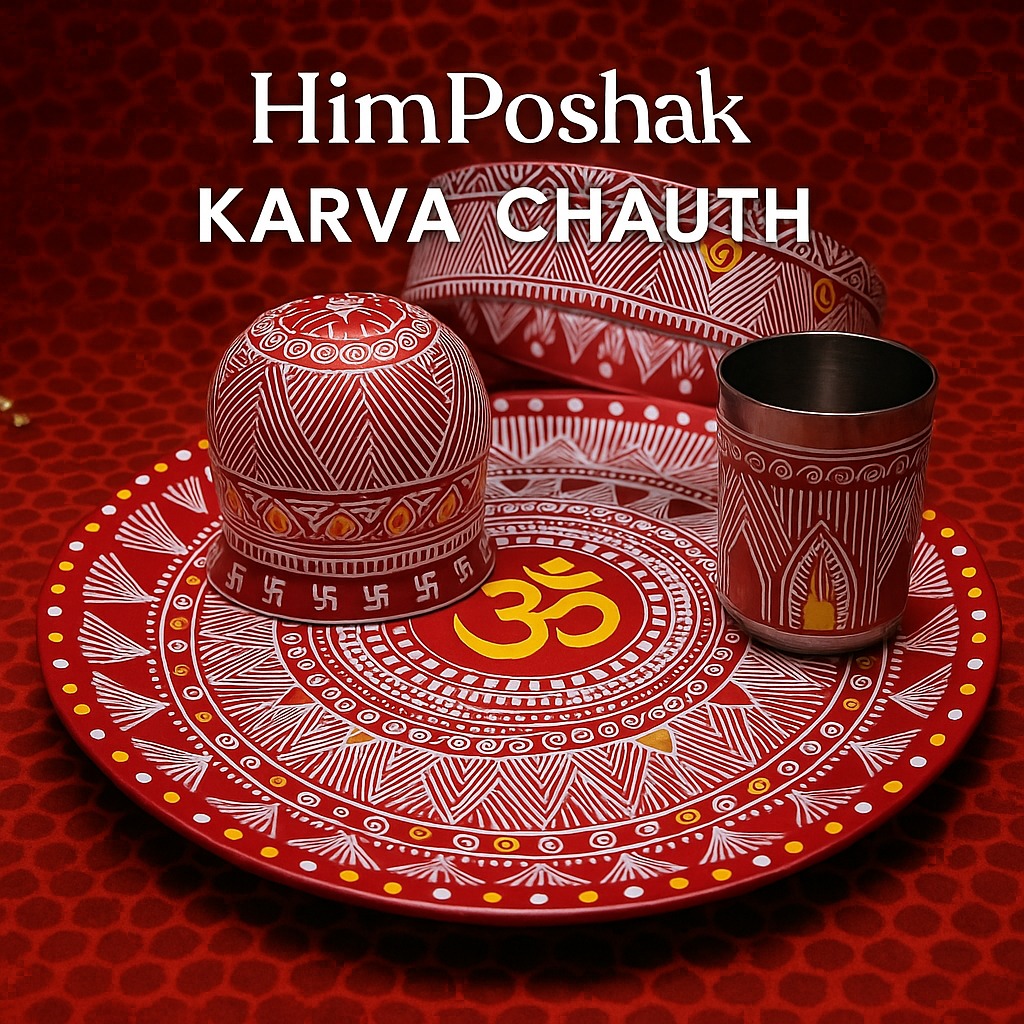 Traditional Design karva chauth special thali