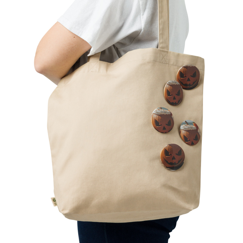 Halloween Skinheads Pumpkin Heads Set of pin buttons