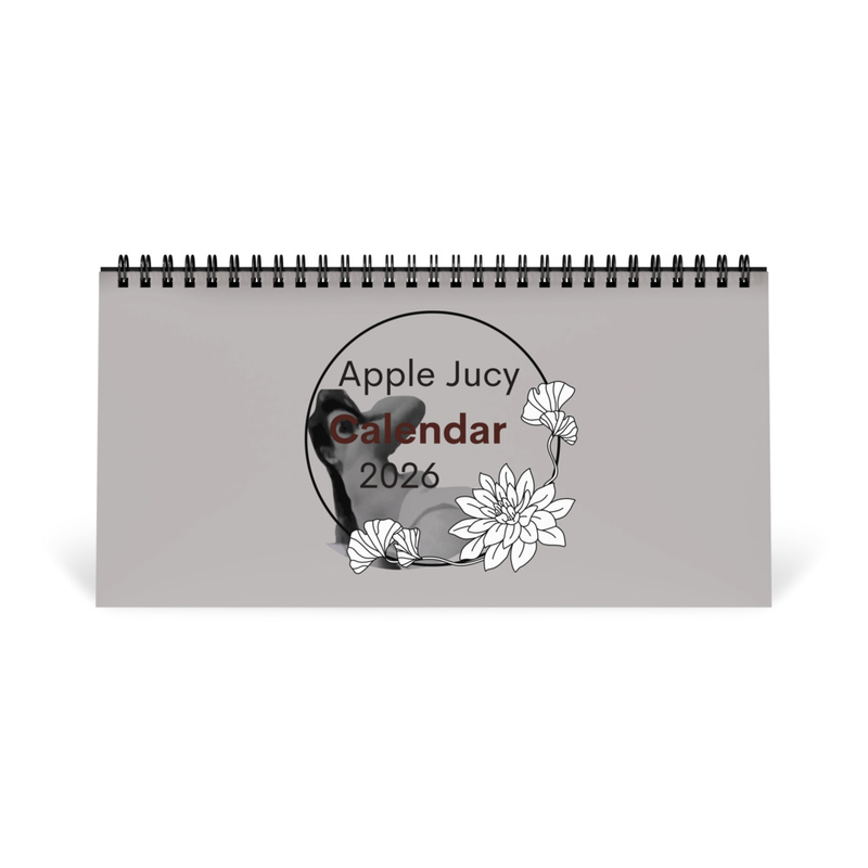 Creative 2026 Desk calendar Featuring Apple Jucy Textured