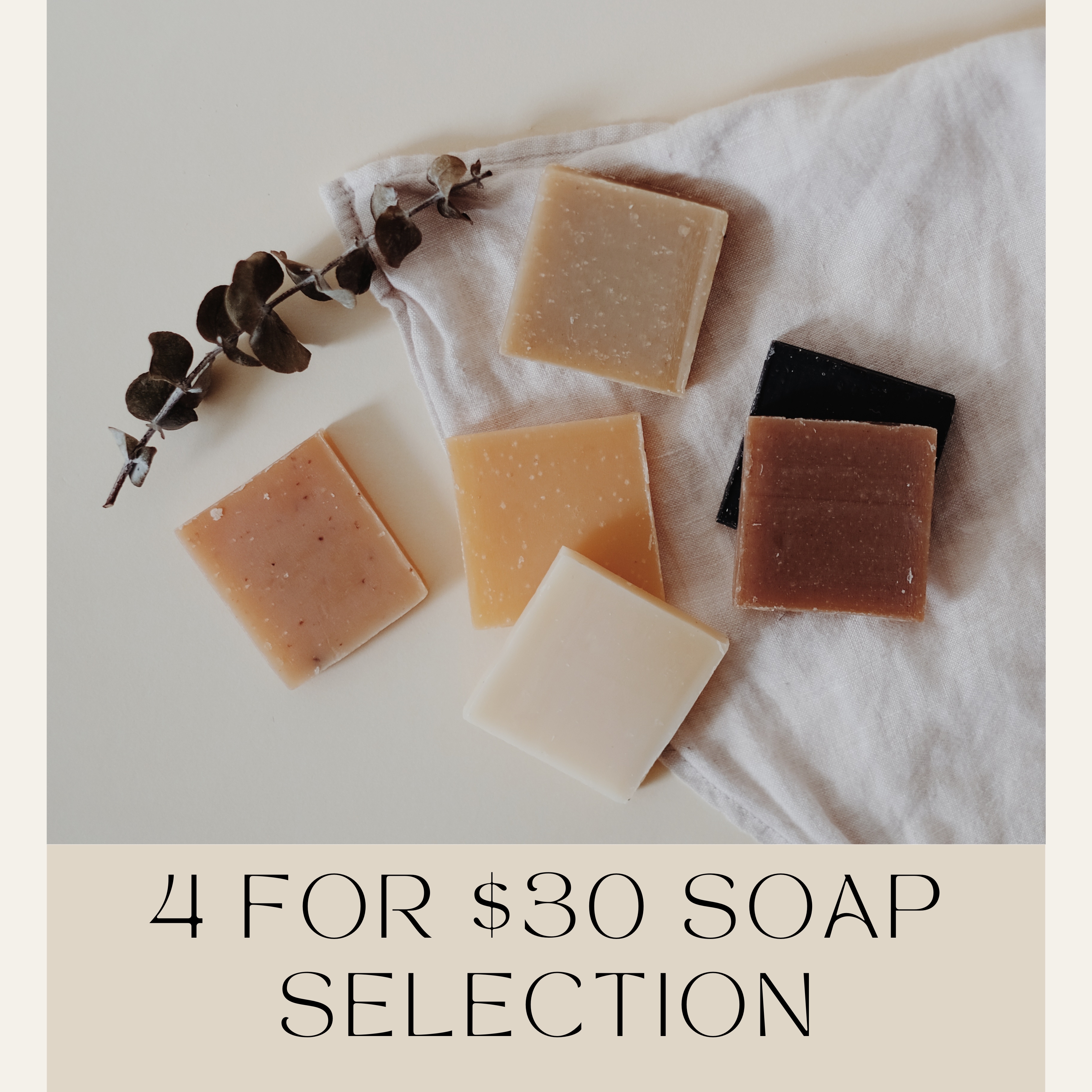 4 for $30 soap + Soap Sleeve