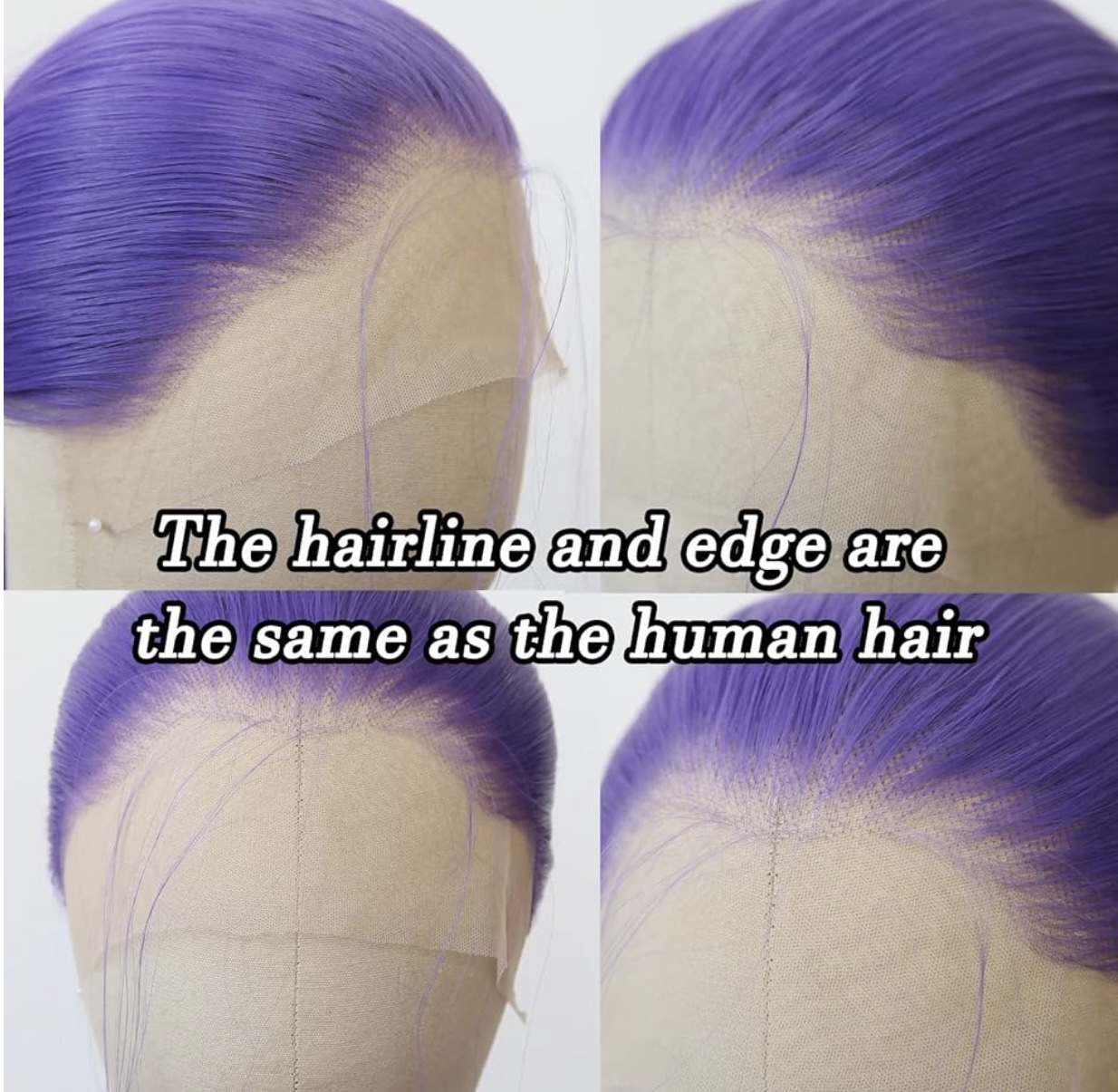 Purple Synthetic Lace Front Wig