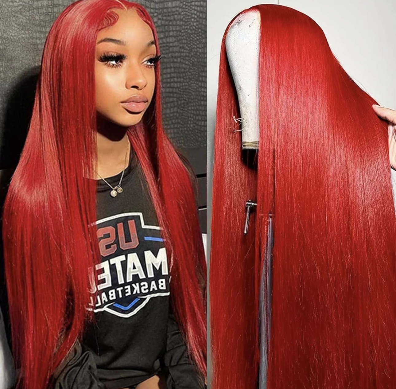 Long Straight Red Wig 30 inch BUST DOWN!!!