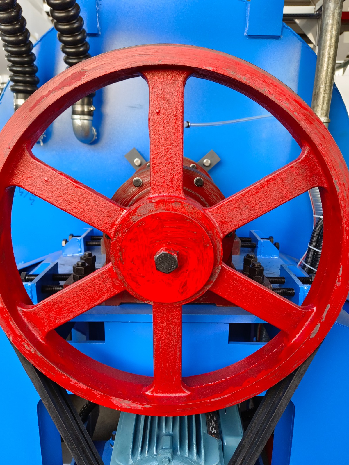 Industrial Red Flywheel