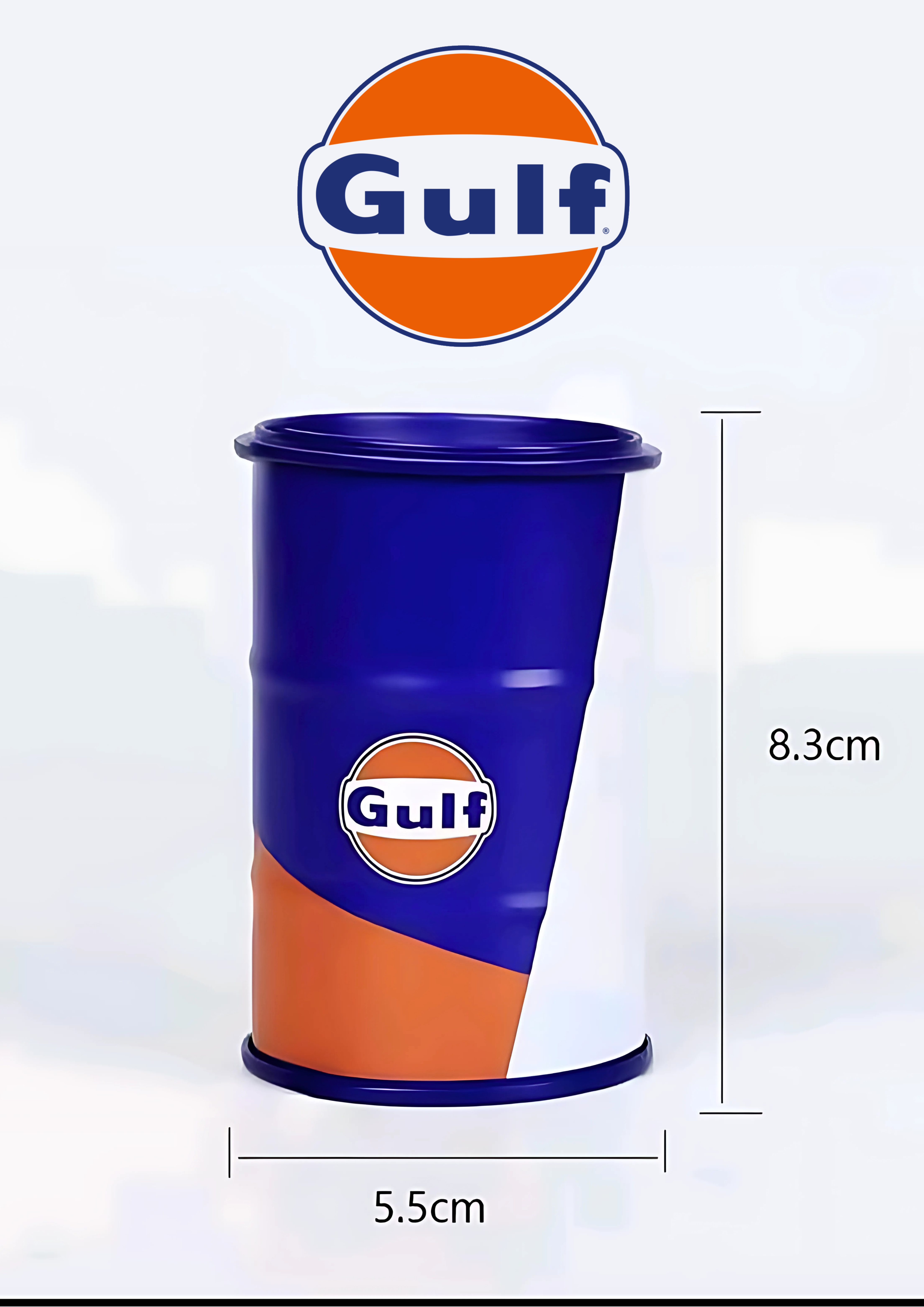 Bidon Huile Métal "GULF" 8,3cm x 5,5cm