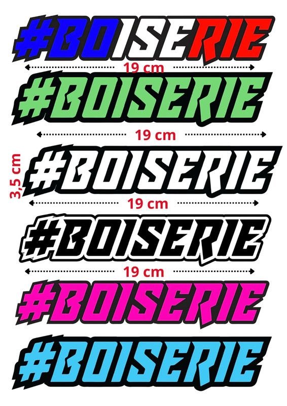 6 stickers XXL "LA BOISERIE"