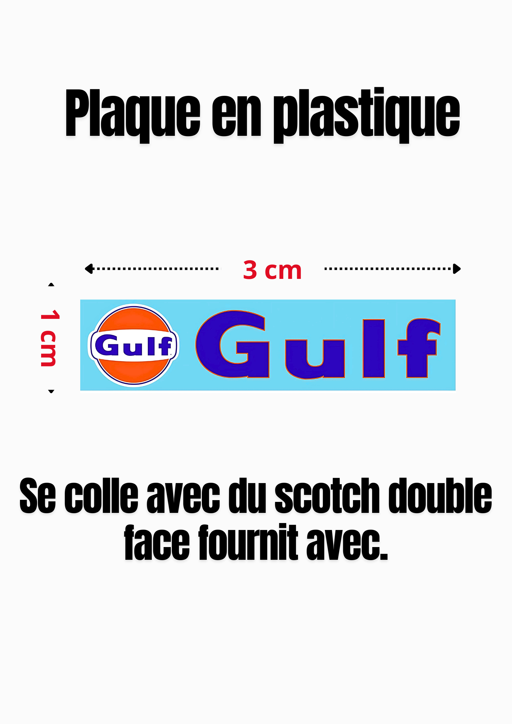 6X Plaques Immatriculation "GULF"