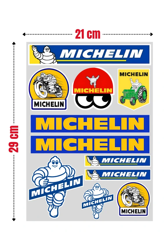 11 Stickers "MICHELIN" vinyle waterproof