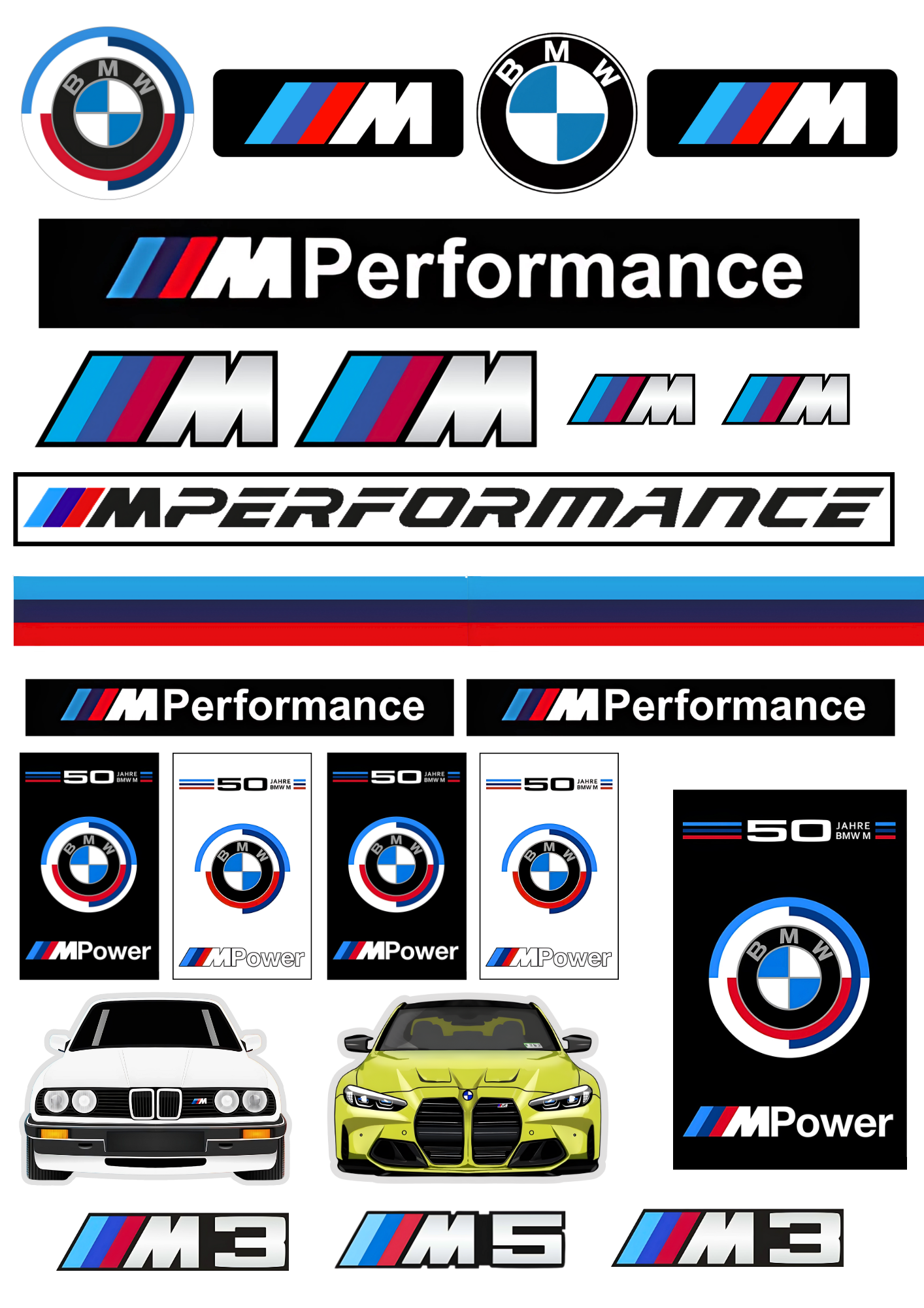 23 Stickers "BMW MOTORSPORT"