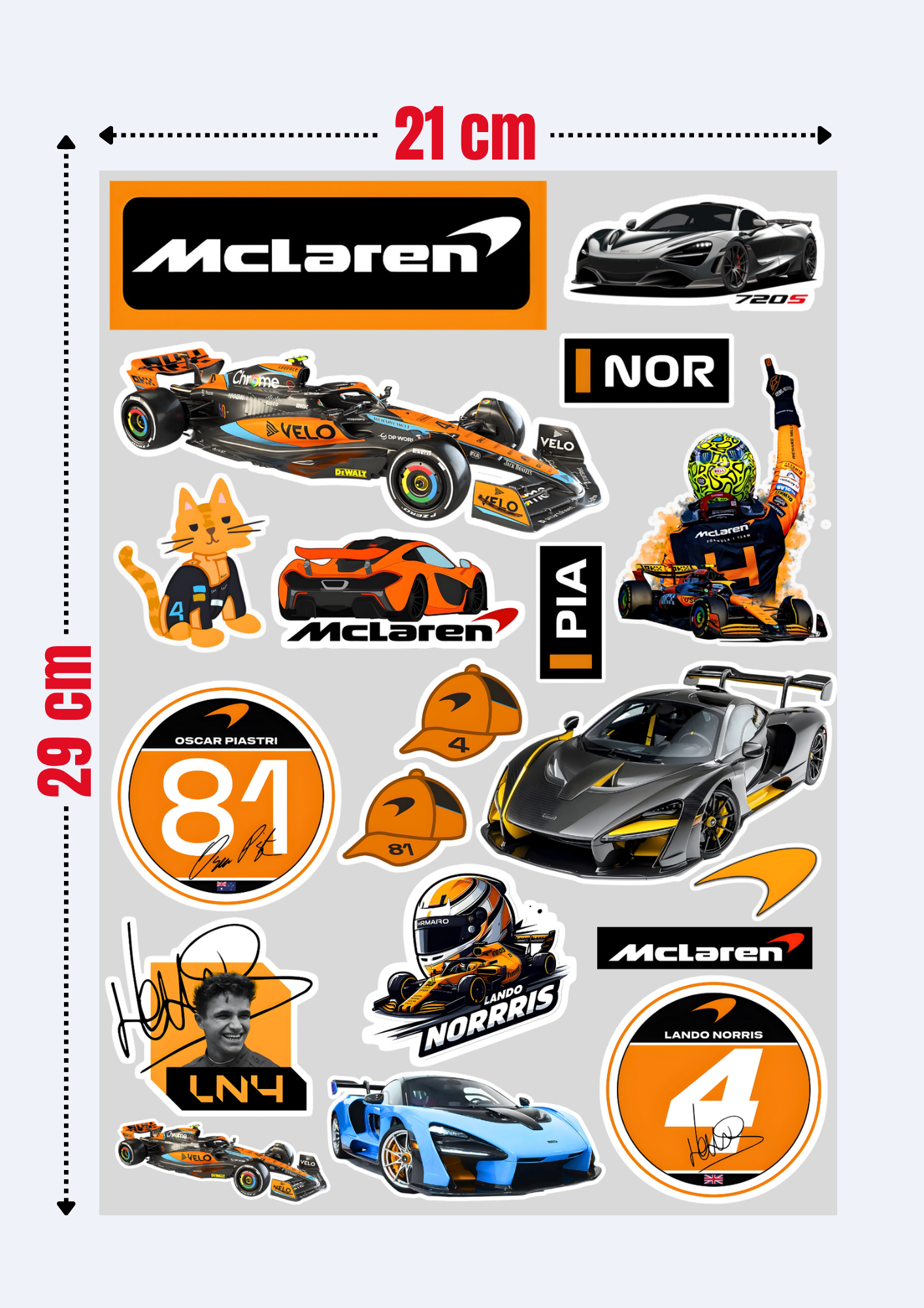 19 Stickers "MCLAREN F1" 