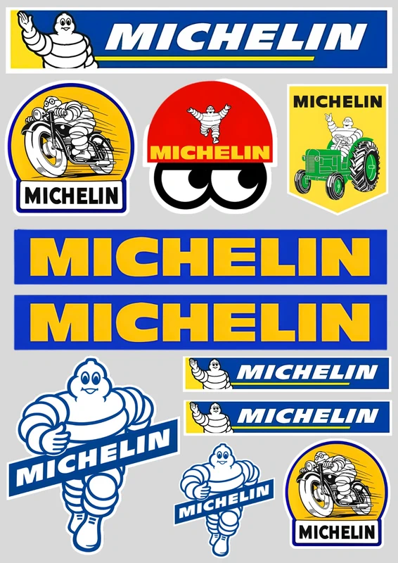 11 Stickers "MICHELIN" vinyle waterproof