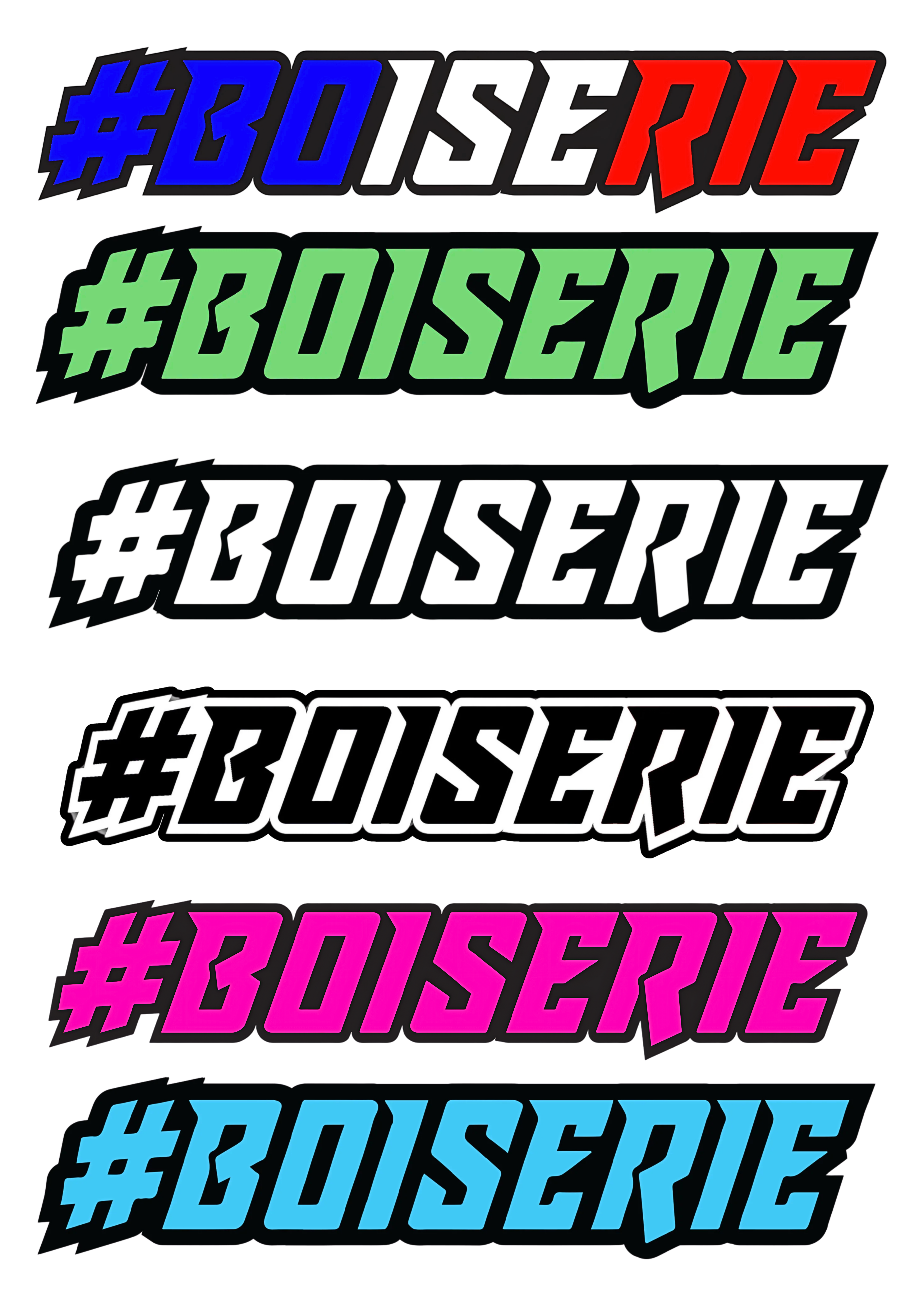 6 stickers XXL "LA BOISERIE"