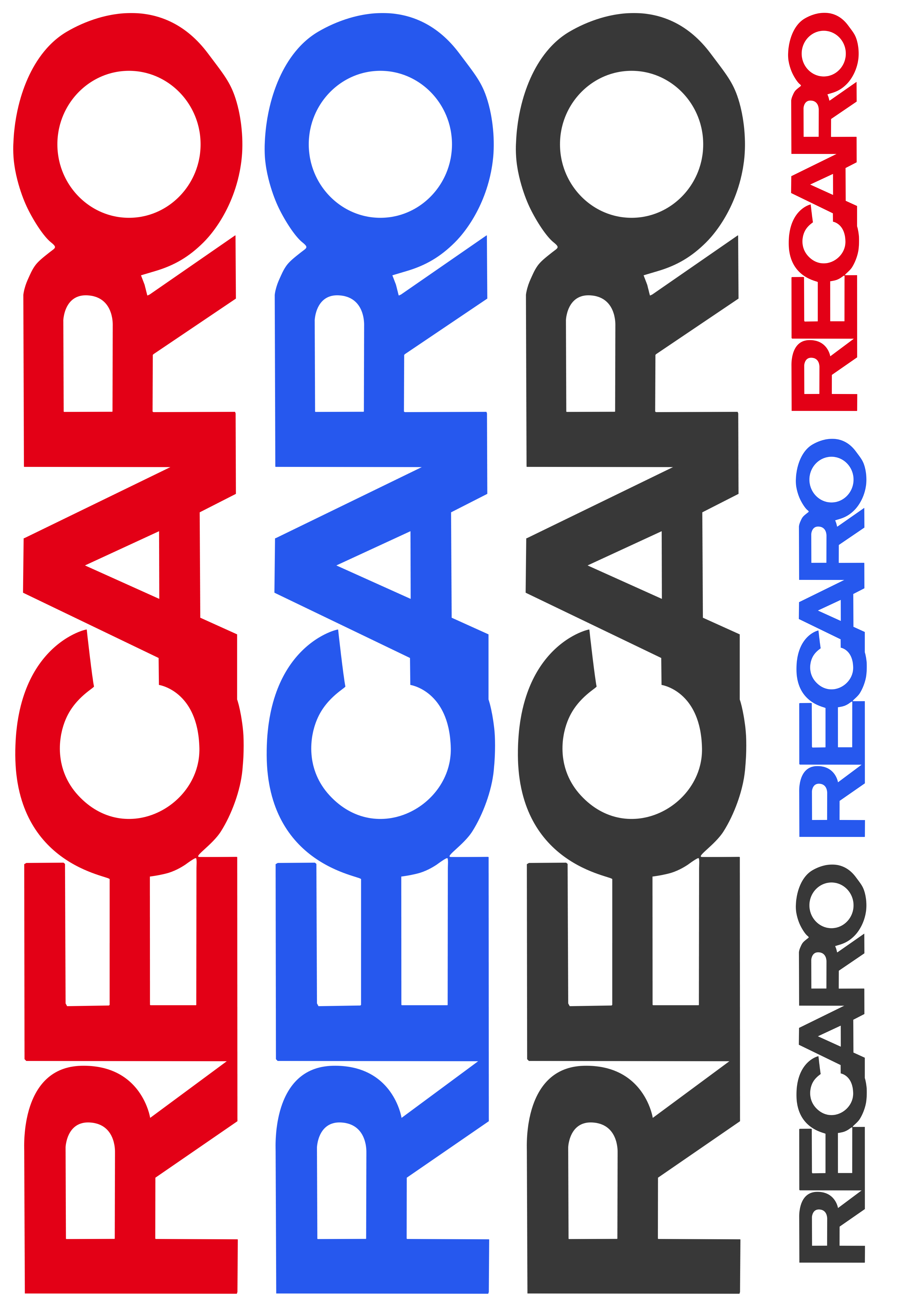 6 Stickers XXL "RECARO"