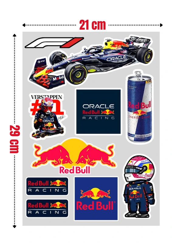 10 Stickers XXL "RED BULL F1"