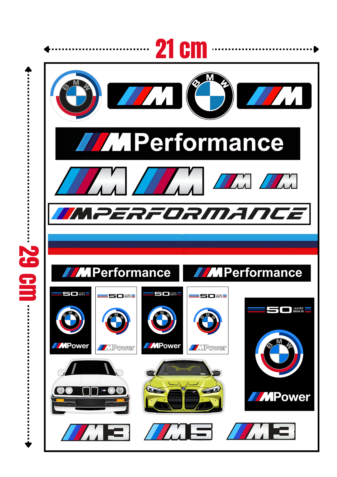 23 Stickers "BMW MOTORSPORT"