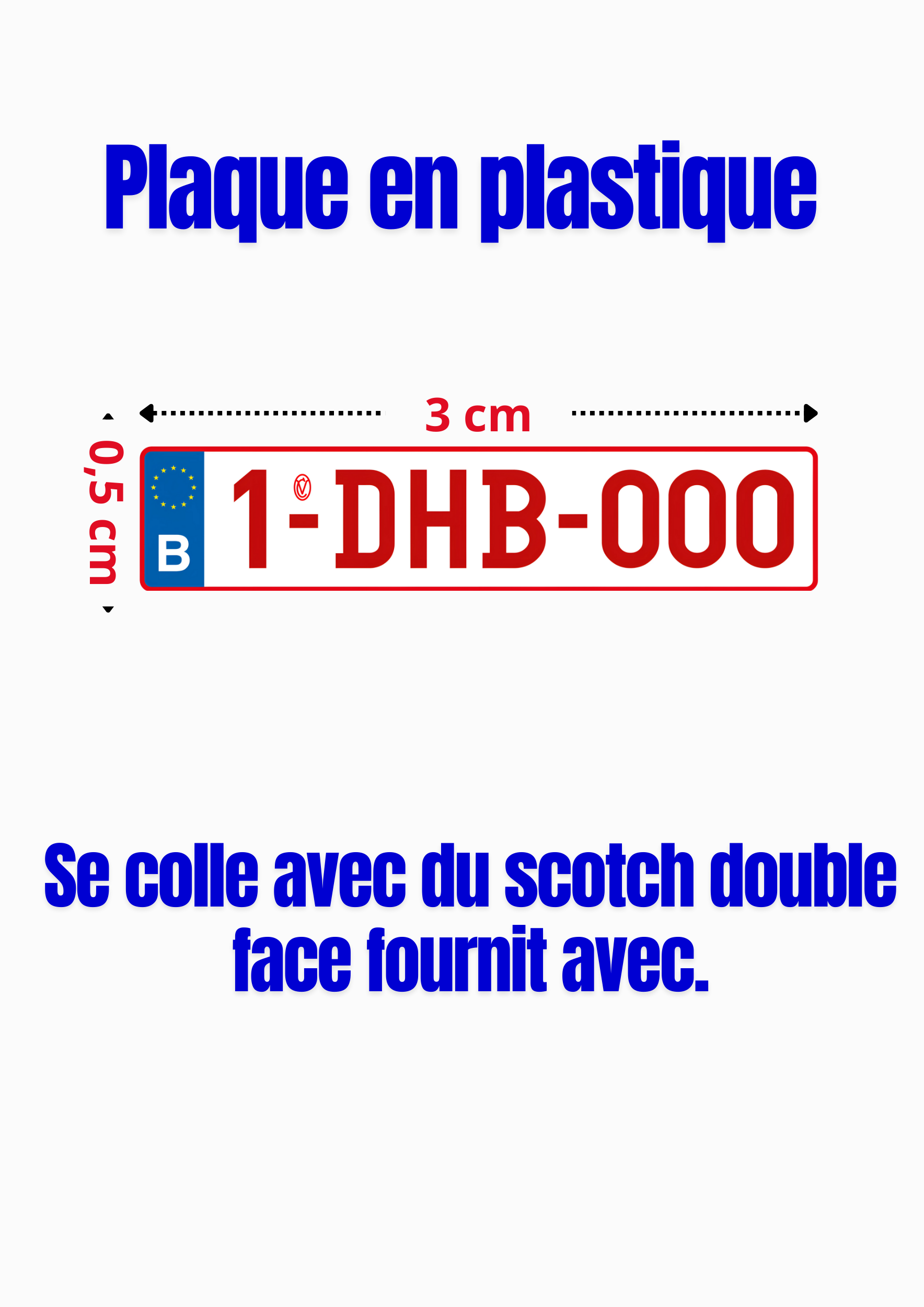 6X Plaques immatriculation Déco Miniatures " BELGIQUE"