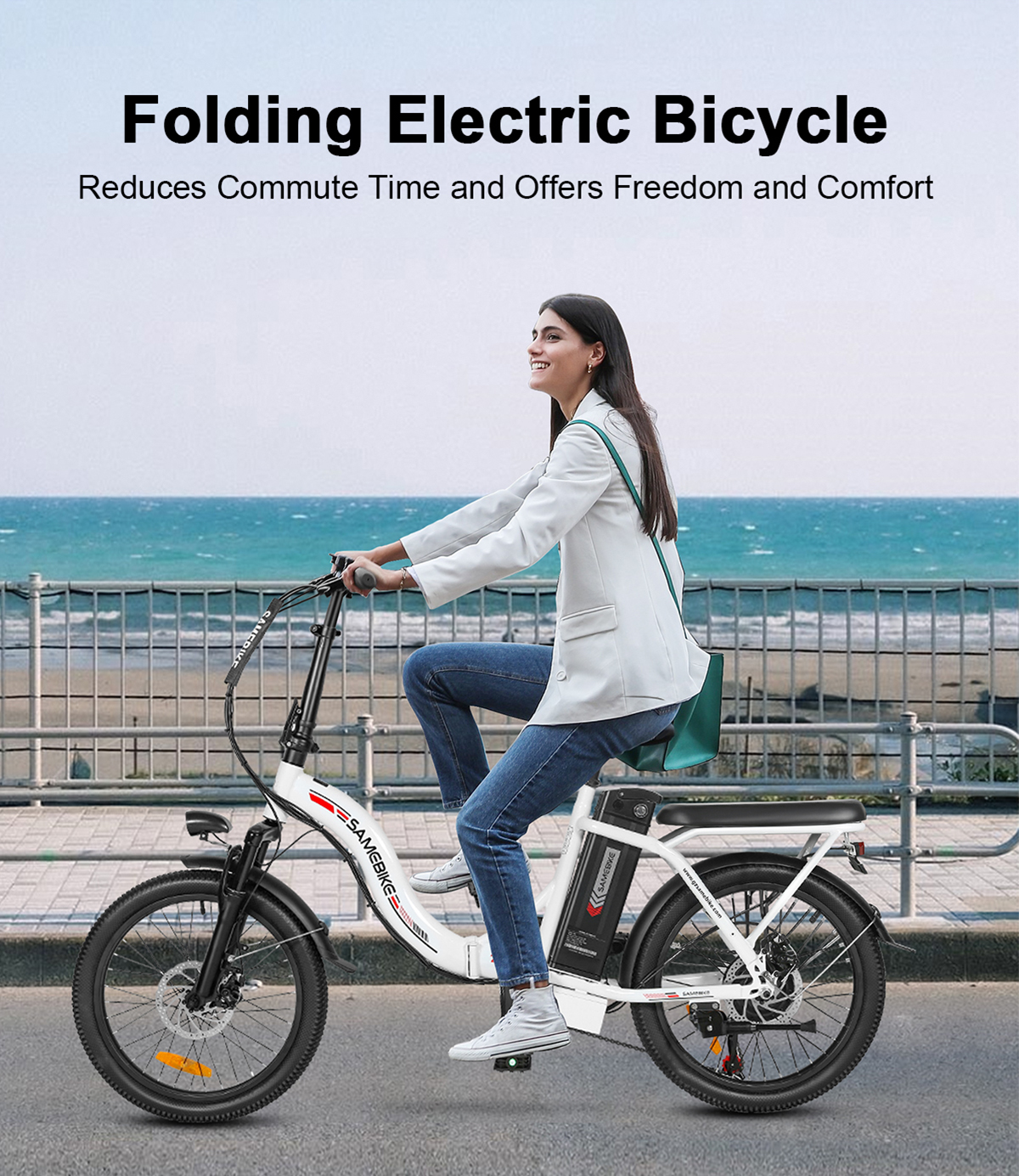 SAMEBIKE CY20-FT 20" 350W Motor 36V 12Ah Battery Portable Commuter Electric Bike