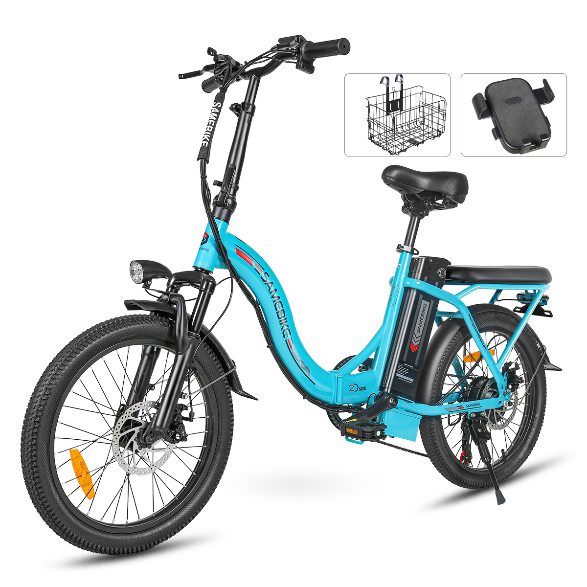 SAMEBIKE CY20-FT 20" 350W Motor 36V 12Ah Battery Portable Commuter Electric Bike