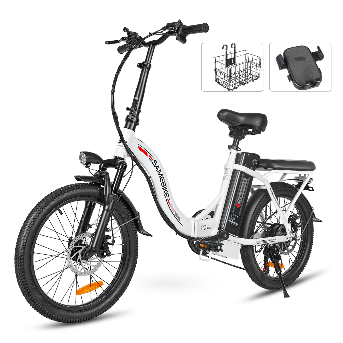 SAMEBIKE CY20-FT 20" 350W Motor 36V 12Ah Battery Portable Commuter Electric Bike