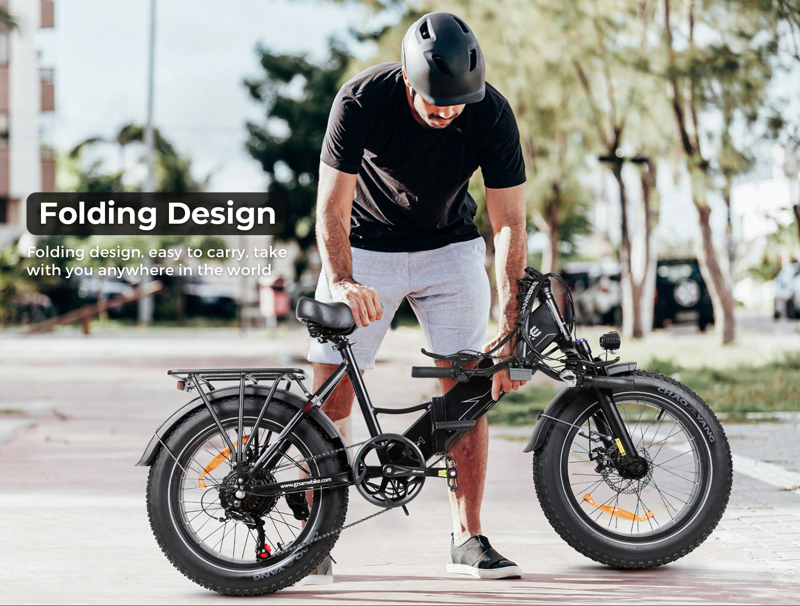 SAMEBIKE LOTDM200-II 20"Fat Tires 750W Motor 48V 13Ah Battery Folding Bike Smart NFC