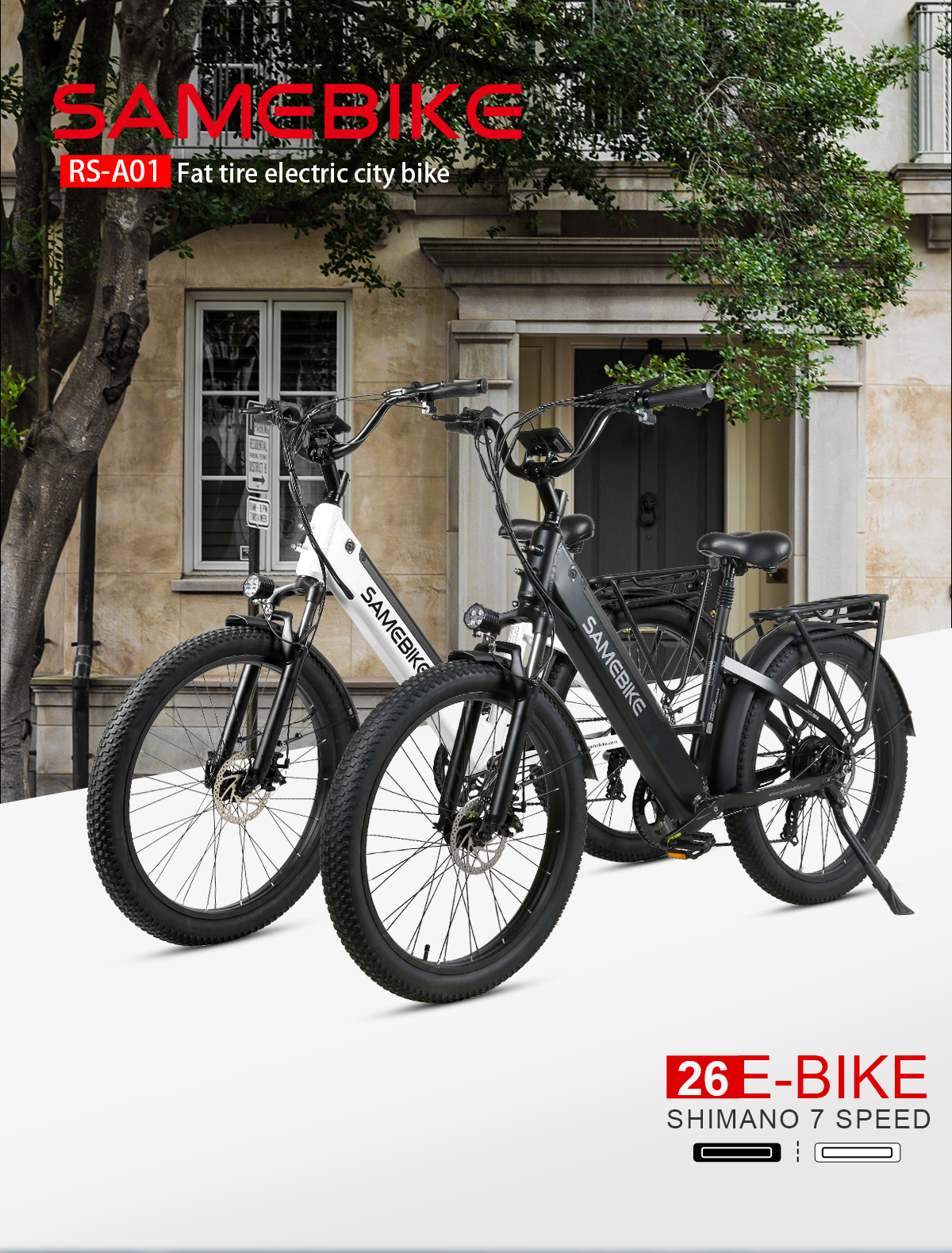 Samebike RS-A01 Pro-T: 500W Urban Pro - 32 km/h City E-Bike
