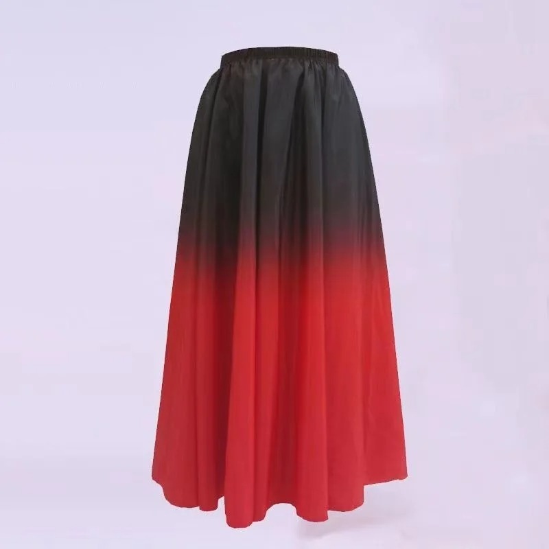 Falda de baile degradada  - Vestido de baile de Flamenco para mujer, faldas de actuación en escenario, disfraces de 360/540/720 grados, España