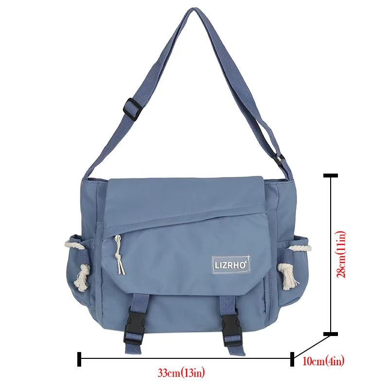 Bolso bandolera versátil de gran capacidad con un hombro de mano de nailon para mujer, bolso de cartero de viaje de trabajo Retro