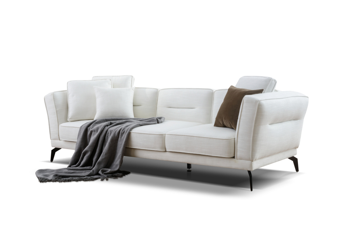 Modern White Fabric Sofa