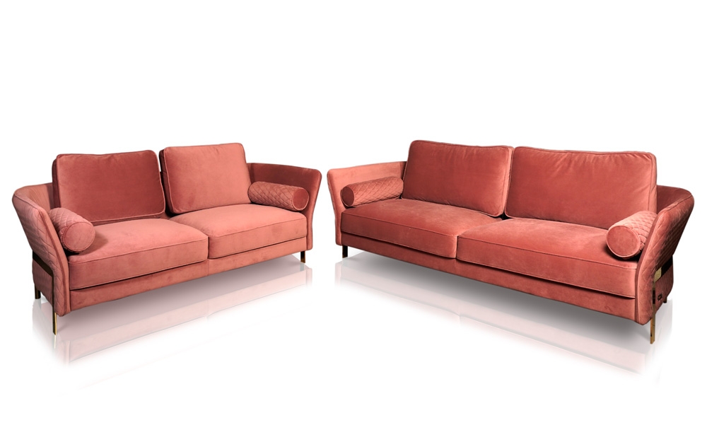 Velvet Upholstered Sofa Set