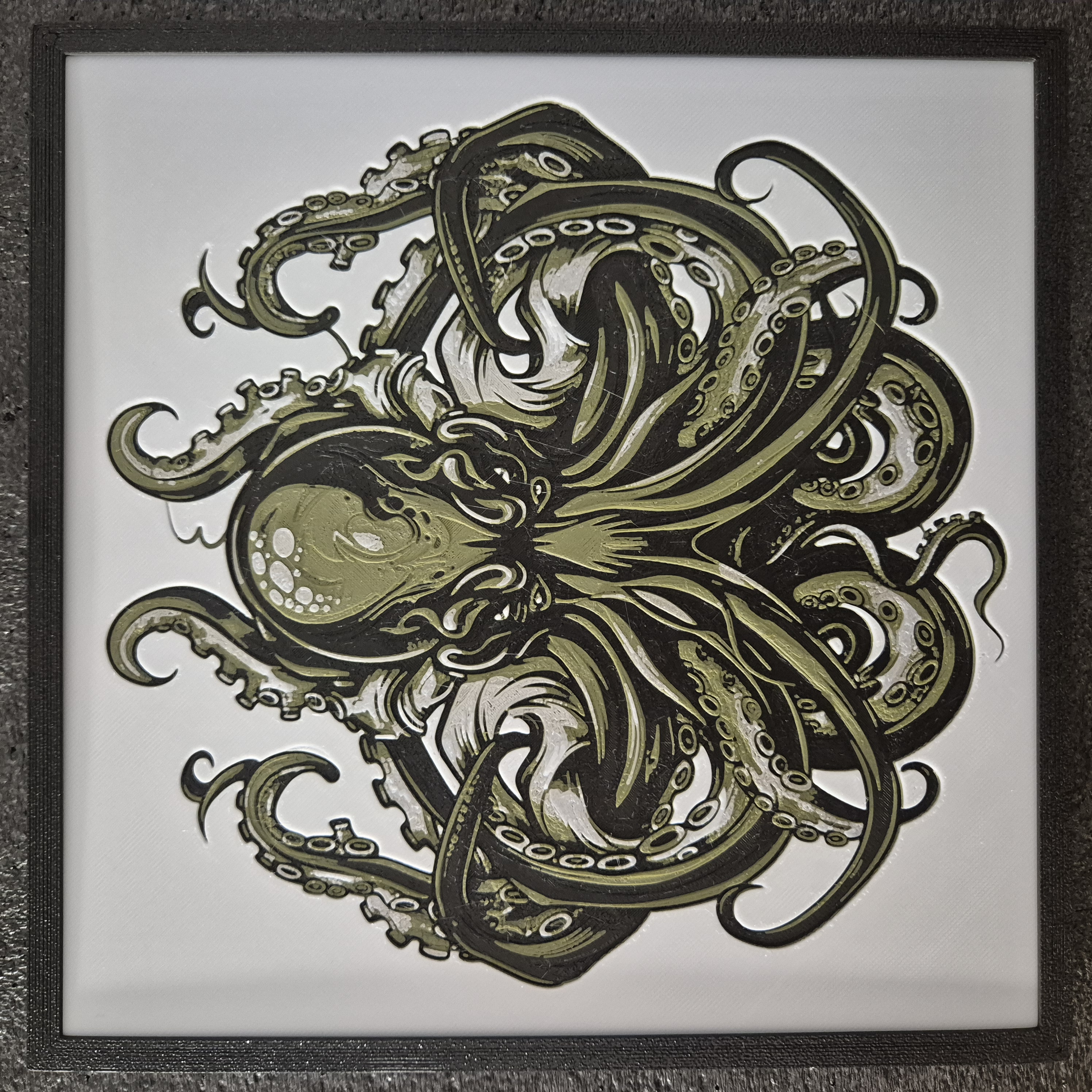 Tableau en relief - Kraken