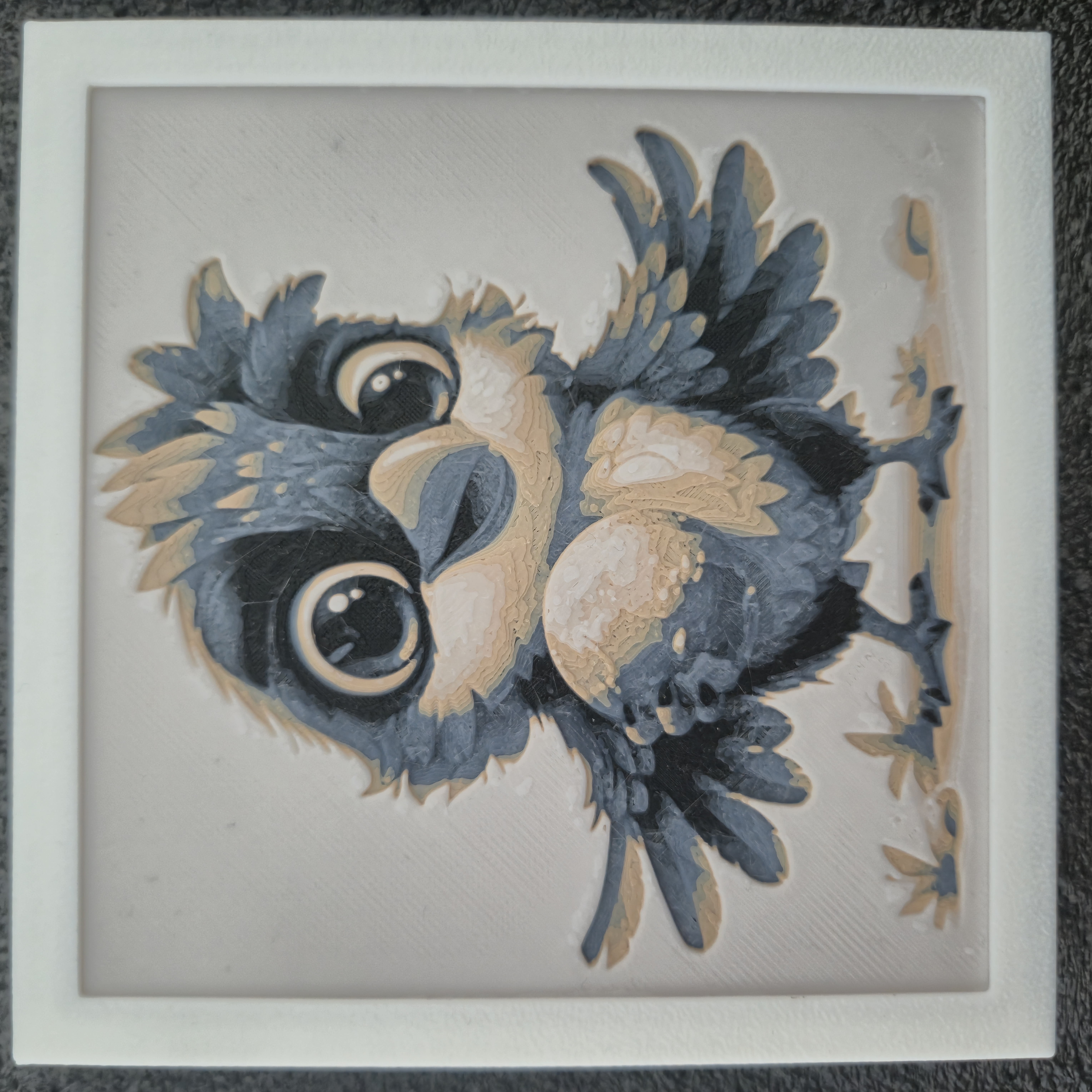 Tableau en relief -  Adorable Petit oiseau 