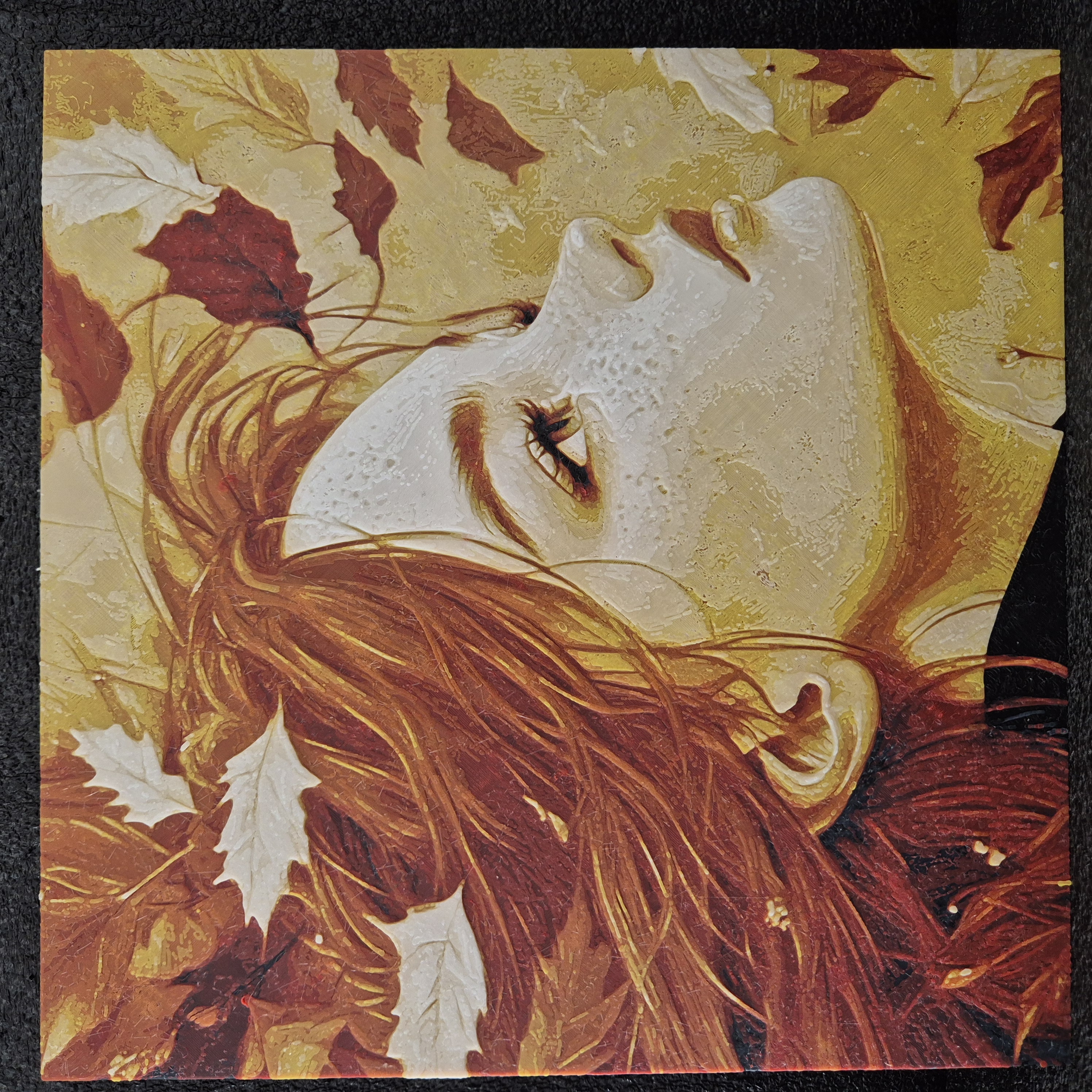 🖼️ Tableau en relief - Rêverie d'Automne