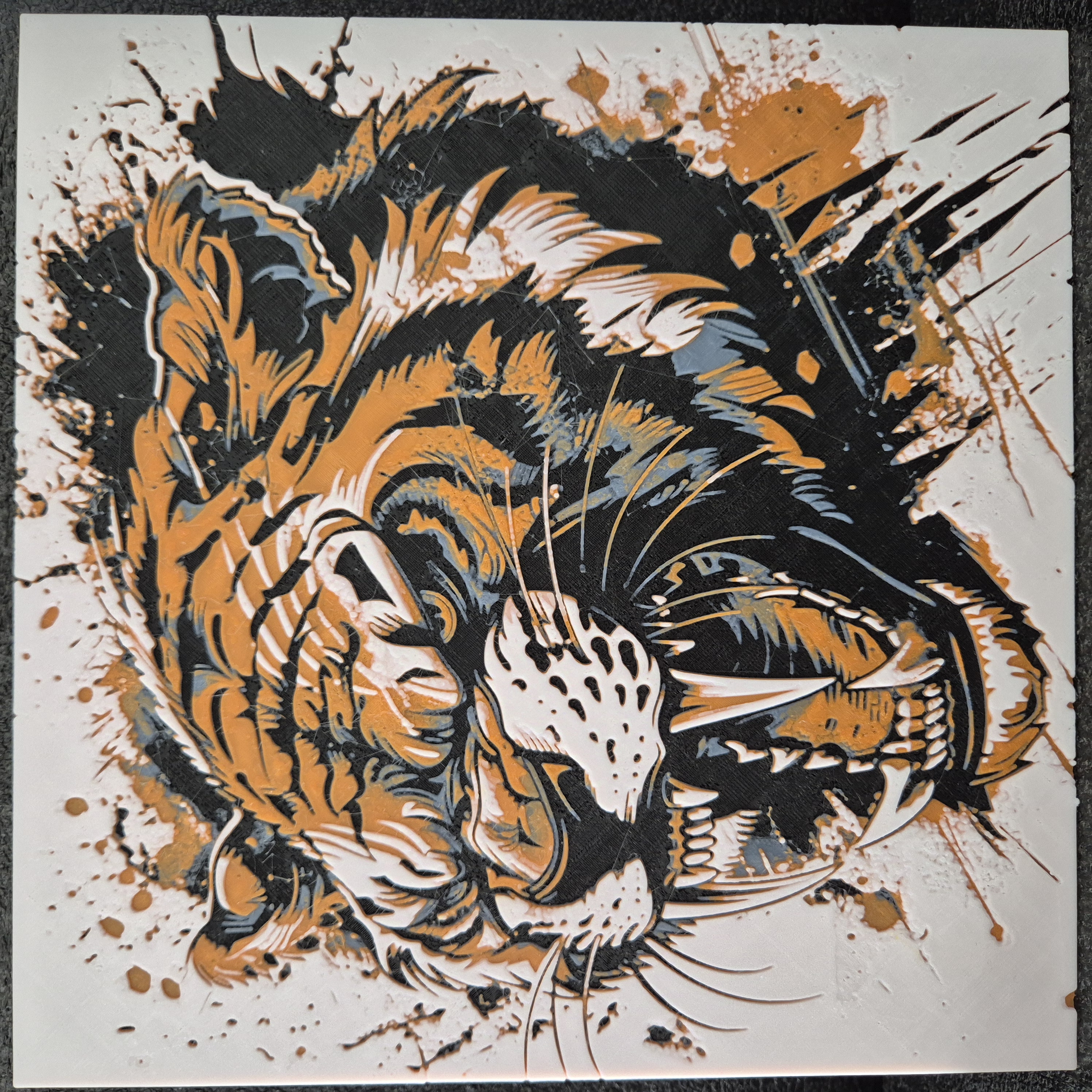 🖼️ Tableau en relief - Rugissement Sauvage