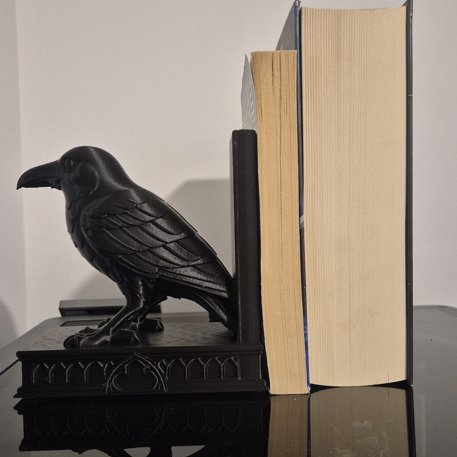 Serre-Livres Corbeau Gothic Dark Academia 3D