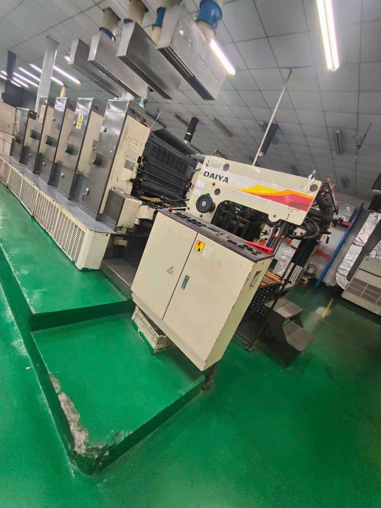 Máy In Offset Mitsubishi Daiya 3F-4 + LX – 4 Màu + Phủ UV