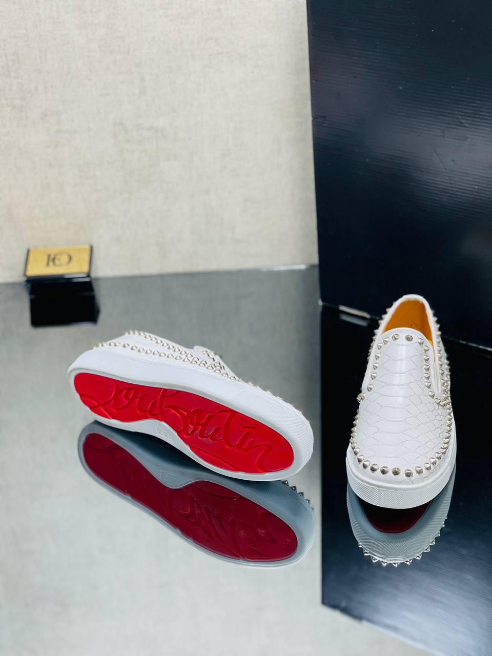 Mocassins en Cuir Véritable Confortables Beertola pour Homme - Motif Peau de Serpent