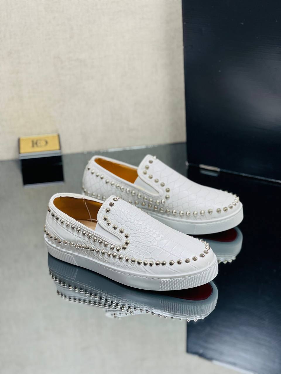 Mocassins en Cuir Véritable Confortables Beertola pour Homme - Motif Peau de Serpent