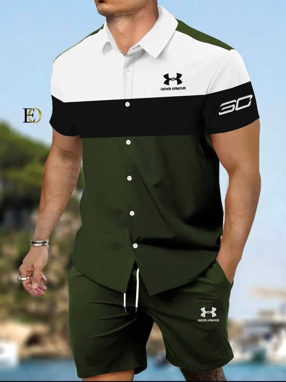 Ensemble Under Armour : Chemise à Manches Courtes et Short Assortis