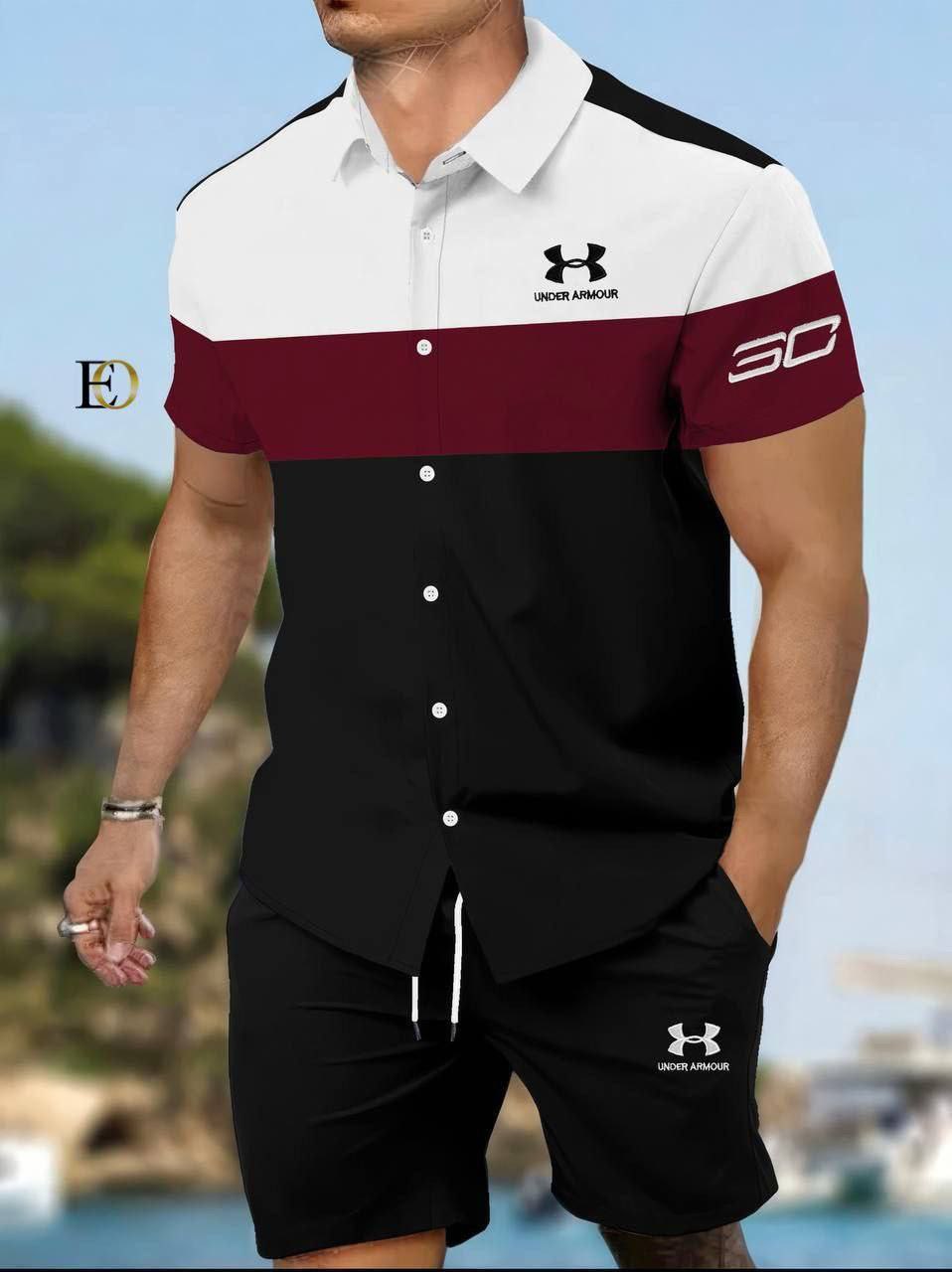 Ensemble Under Armour : Chemise à Manches Courtes et Short Assortis