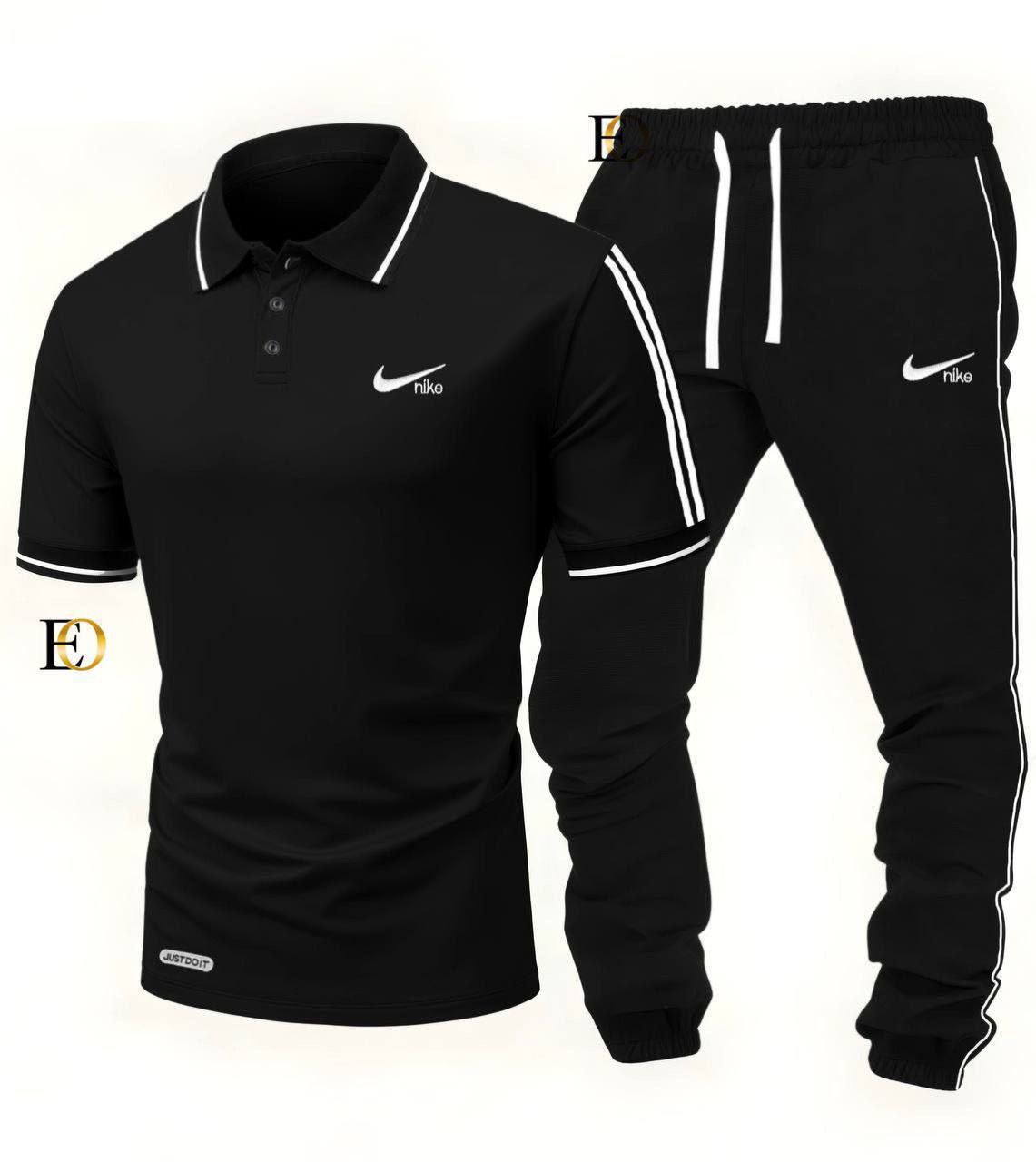 Ensemble Nike Noir : Polo et Pantalon de Jogging Assortis