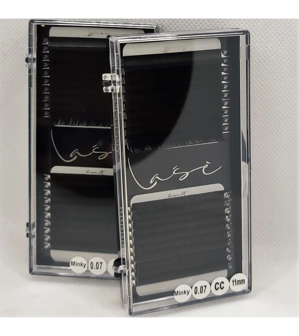 "Lašė" MINKY 0,07mm TAMSIAUSIOS volume blakstienos