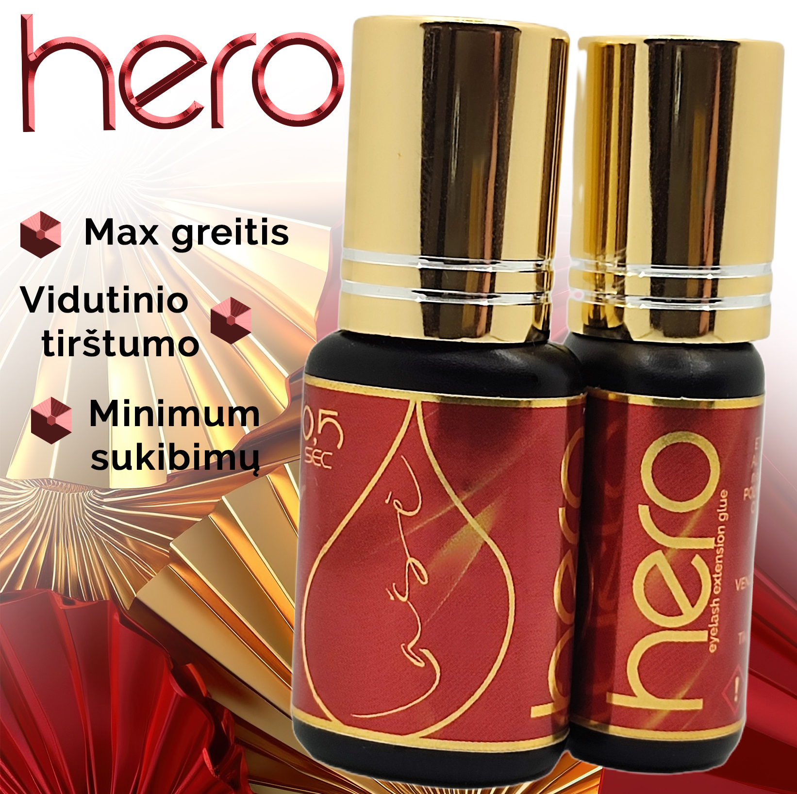 "Lašė" HERO klijai (vidutinio tirštumo)  5ml. 0,5s