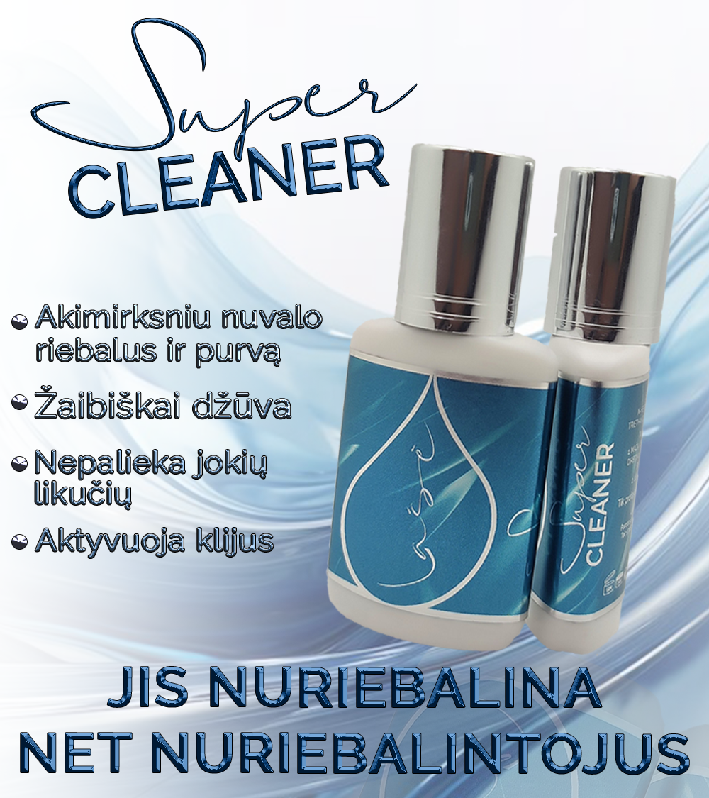 "Lašė" SuperCleaner, blakstienų nuriebalintojas / aktivatorius, 15ml, Pagaminta EU