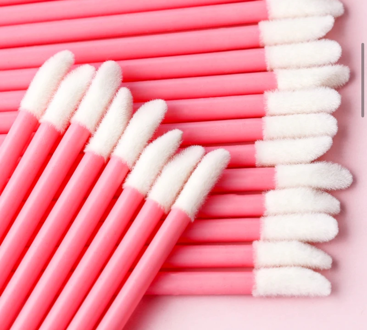 Valymo šepeteliai/ lūpų aplikatoriai 50 vnt.